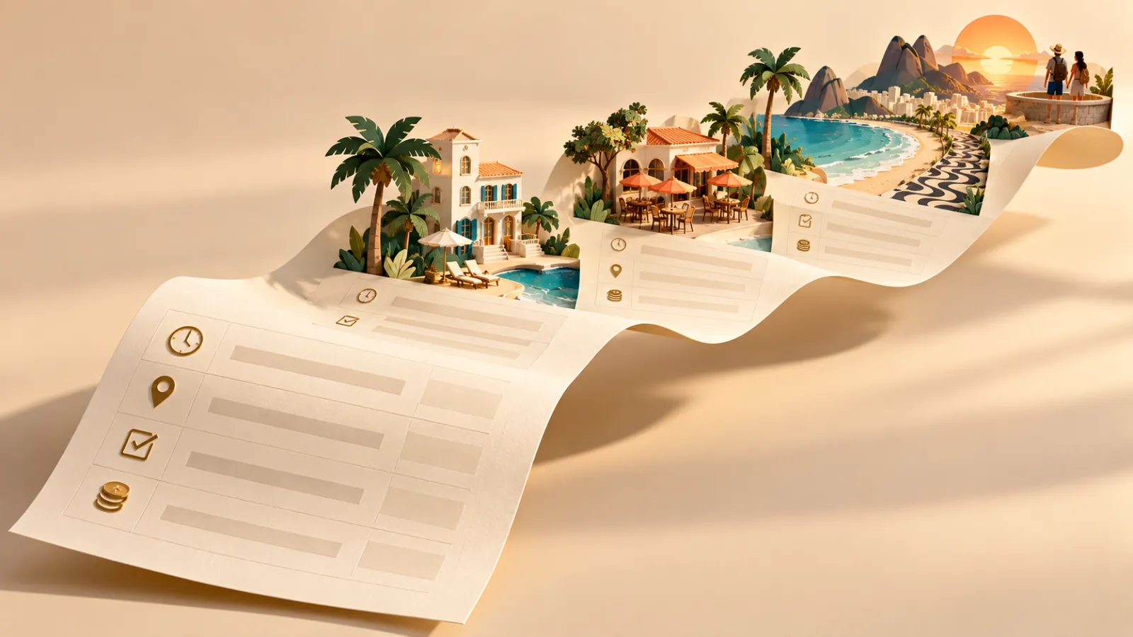 Modelo de roteiro de viagem: pronto para preencher ou gerar em PDF